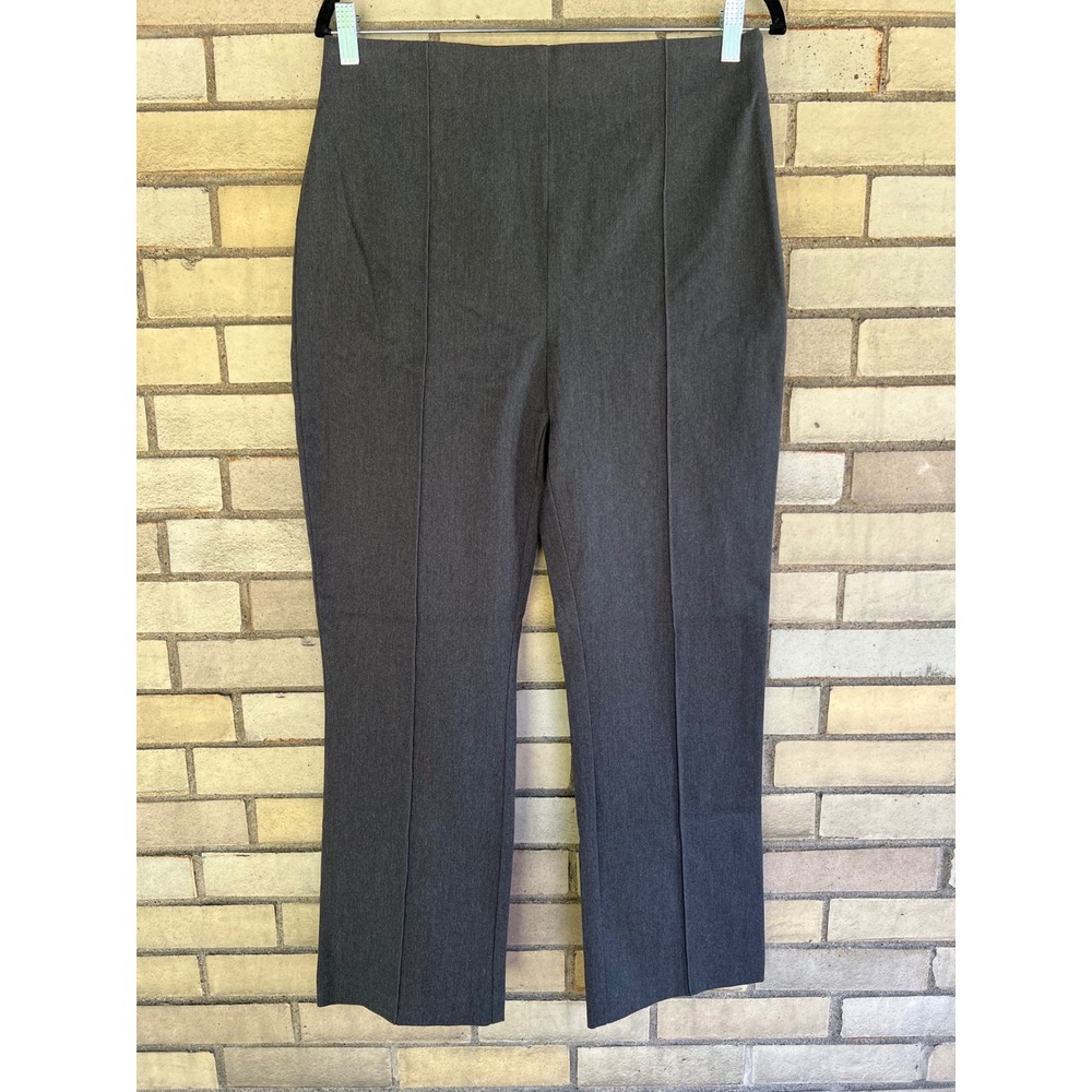 LOFT High Rise Kick Crop Curvy Fit Pants Size 10 Stretch Charcoal Grey NWT
